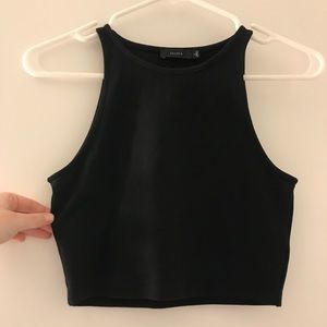 Talula black crop top